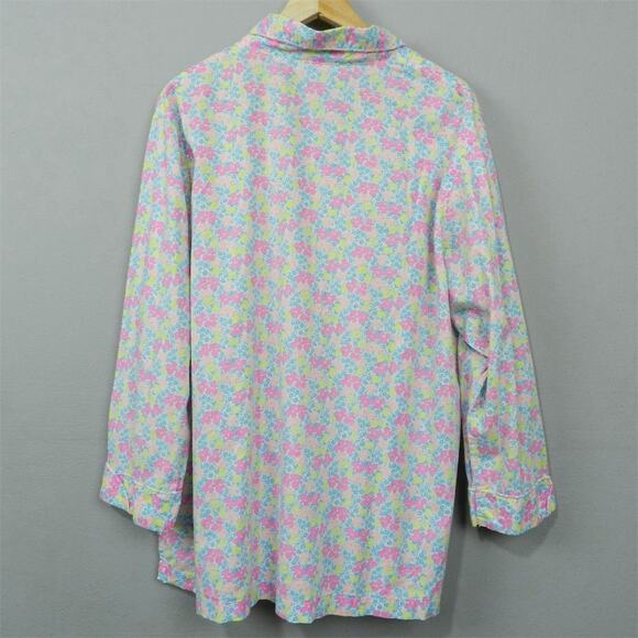 Victoria's Secret Womens Floral Pajama Top Multicolor Size XL‎ Button Up - Picture 13 of 15
